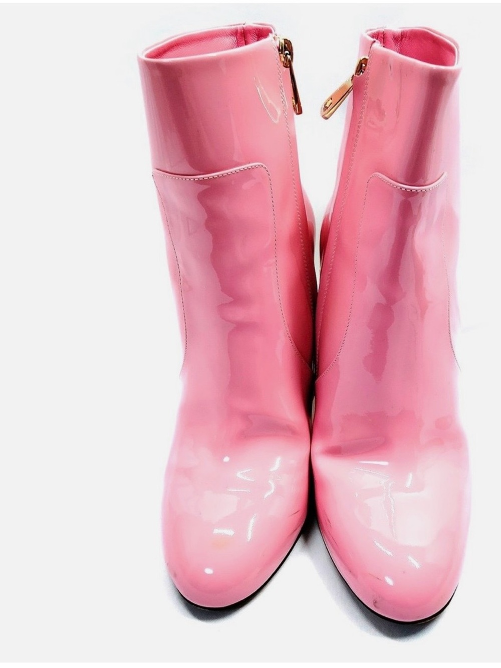 Dolce & Gabbana Pink Patent Ankle Boots